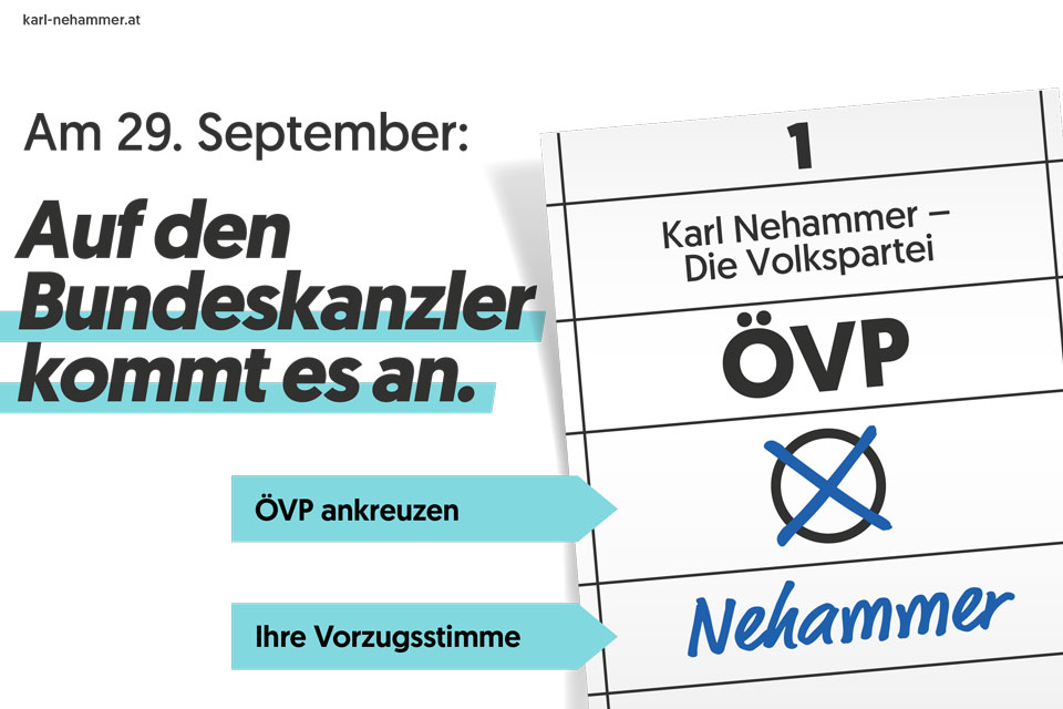 Nationalradswahl 29. September 2024 Karl Nehammer Liste 1