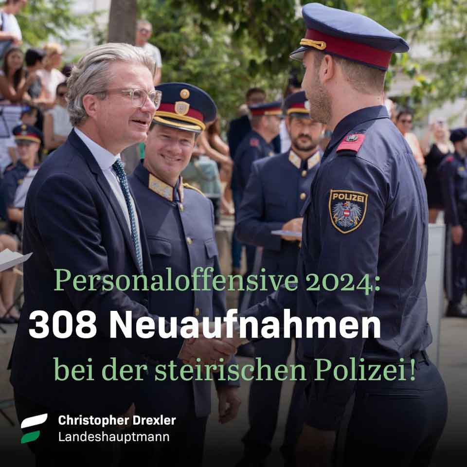 308 neue Polizeischüler